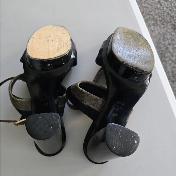 Tory Burch Womens Ankle Strap Block Heels  Sz 6M Mixed Print 4inches High Luxury - Picture 12 of 14